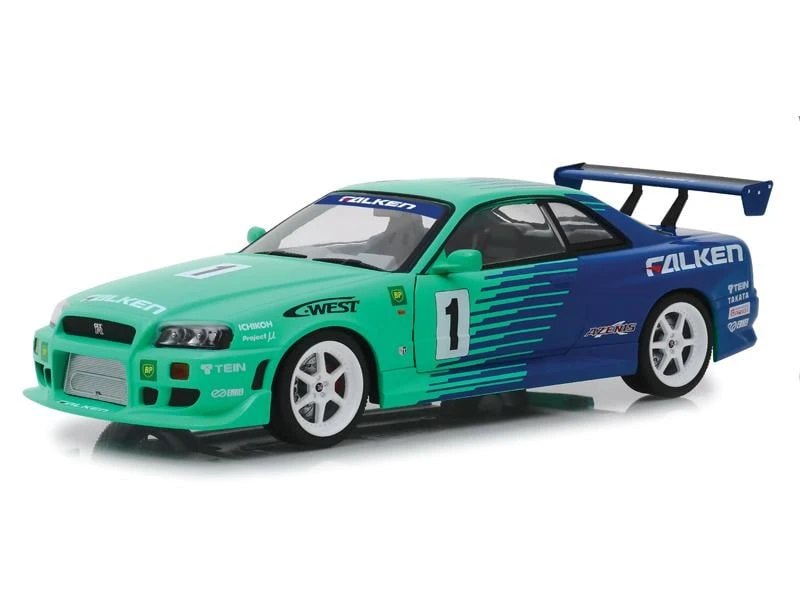 Greenlight Rennwagen Falken Nissan Skyline GT-R (R34) #1 1:18 3 Greenlight Rennwagen Falken Nissan Skyline GT-R (R34) #1 1:18