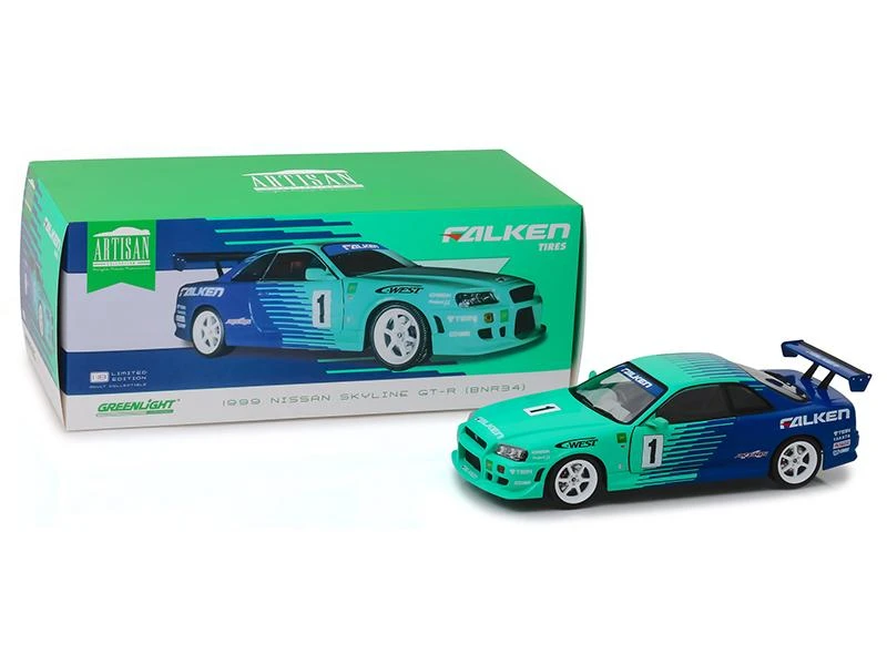 Greenlight Rennwagen Falken Nissan Skyline GT-R (R34) #1 1:18 4 Greenlight Rennwagen Falken Nissan Skyline GT-R (R34) #1 1:18 – Bild 2