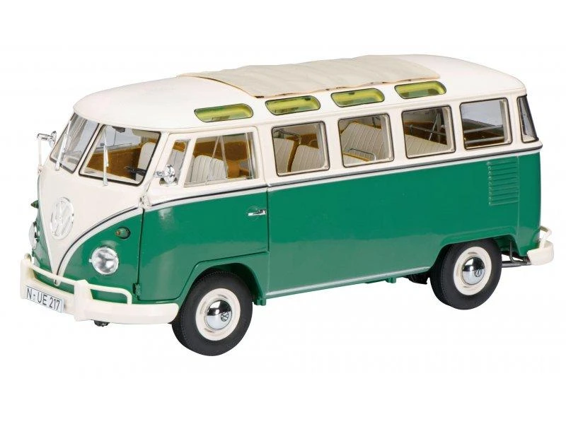 Schuco VW Bus T1b Samba Grün / Weiss 1:18 3 Schuco VW Bus T1b Samba Grün / Weiss 1:18