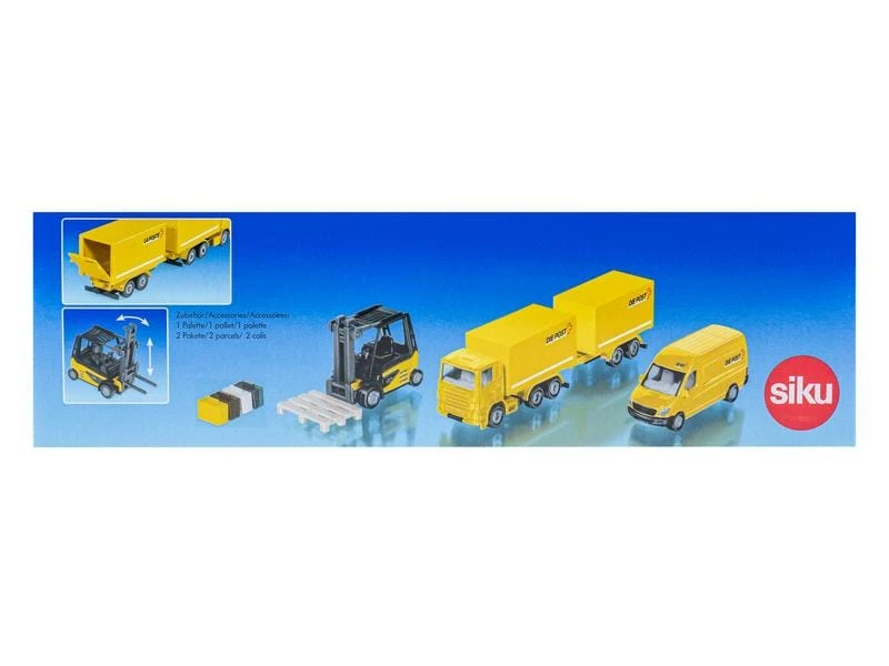 Siku Logistik Set Die Post mit Gabelstapler, LKW und Van 4 Siku Logistik Set Die Post mit Gabelstapler, LKW und Van – Bild 2