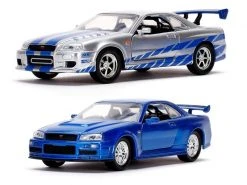 Jada Toys Fast & Furious Twin Pack, Nissan Skyline GT-R R34 1:32