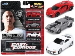 Jada Toys Fast & Furious 3-Pack Wave 4 Nano Cars