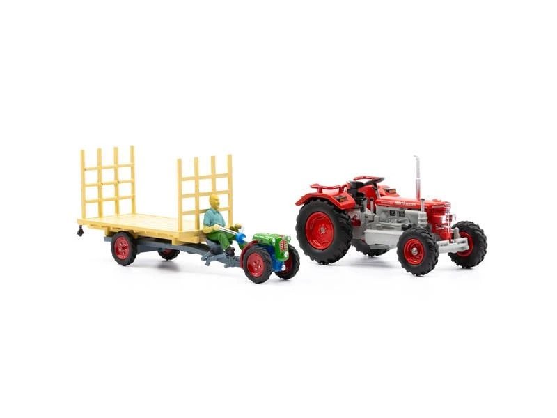 ACE Traktor Set Hürlimann D210 mit Rapid und Anhänger 1:87 4 ACE Traktor Set Hürlimann D210 mit Rapid und Anhänger 1:87 – Bild 2
