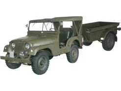 ACE Willys M38A1 Armee Jeep mit Aebi Gelpw Anhänger 68 1:87