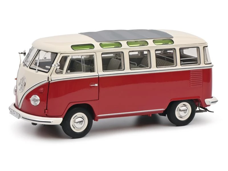Schuco Van VW T1b Samba, Rot / Weiss 1:18 3 Schuco Van VW T1b Samba, Rot / Weiss 1:18