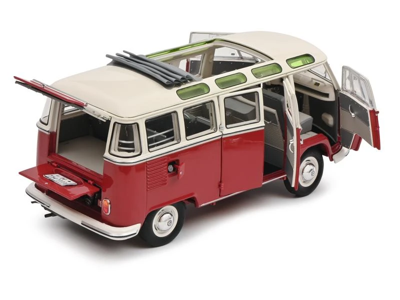 Schuco Van VW T1b Samba, Rot / Weiss 1:18 4 Schuco Van VW T1b Samba, Rot / Weiss 1:18 – Bild 2
