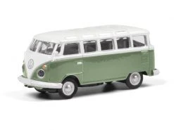 Schuco Van VW T1 Samba Grün / Weiss 1:87