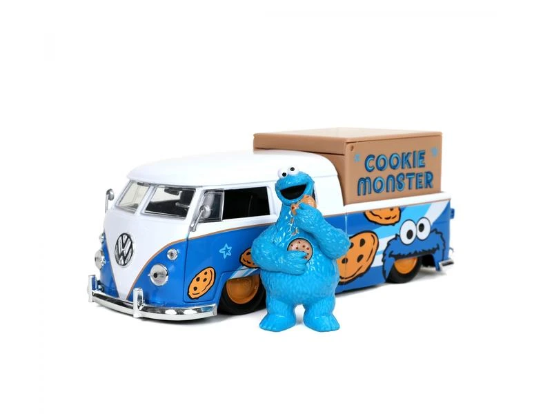 Jada Toys PKW Cookie Monster VW Bus Pick Up 1:24 10 Jada Toys PKW Cookie Monster VW Bus Pick Up 1:24 – Bild 8